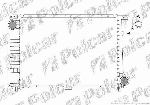 Polcar 200508-8 - Радиатор, охлаждане на двигателя vvparts.bg