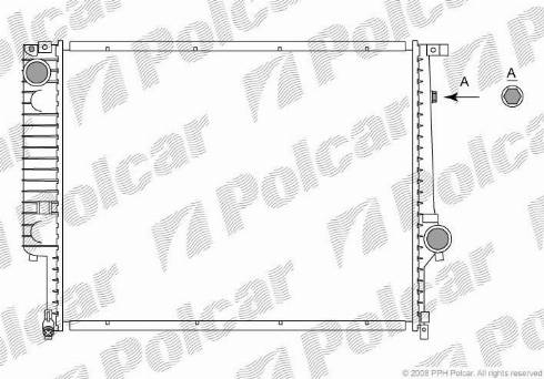 Polcar 200508-7 - Радиатор, охлаждане на двигателя vvparts.bg