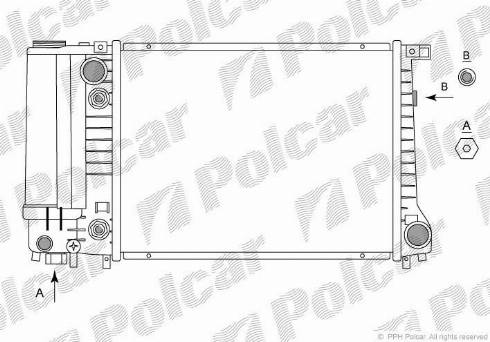 Polcar 200308-1 - Радиатор, охлаждане на двигателя vvparts.bg