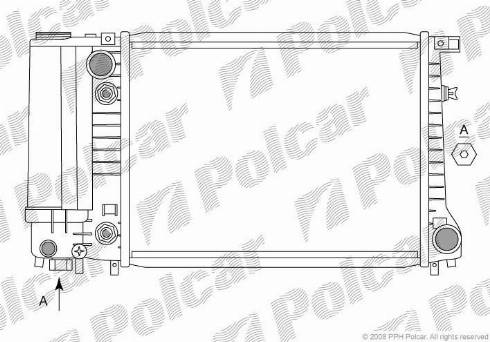 Polcar 200308A1 - Радиатор, охлаждане на двигателя vvparts.bg