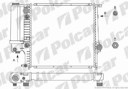 Polcar 2007085X - Радиатор, охлаждане на двигателя vvparts.bg