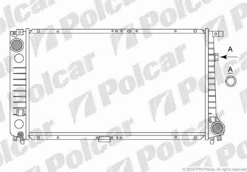 Polcar 200708-6 - Радиатор, охлаждане на двигателя vvparts.bg