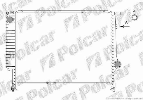 Polcar 200708-3 - Радиатор, охлаждане на двигателя vvparts.bg