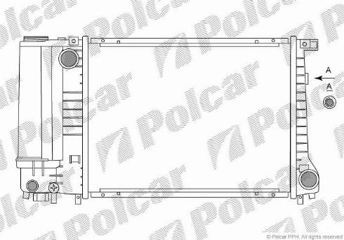 Polcar 200708A1 - Радиатор, охлаждане на двигателя vvparts.bg