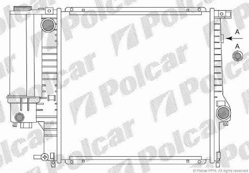 Polcar 200708A2 - Радиатор, охлаждане на двигателя vvparts.bg