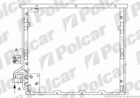 Polcar 2007K8B1 - Кондензатор, климатизация vvparts.bg