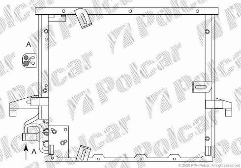 Polcar 2007K8B2 - Кондензатор, климатизация vvparts.bg