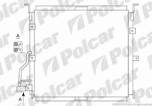 Polcar 2007K8C5 - Кондензатор, климатизация vvparts.bg