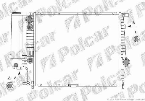 Polcar 201408-1 - Радиатор, охлаждане на двигателя vvparts.bg