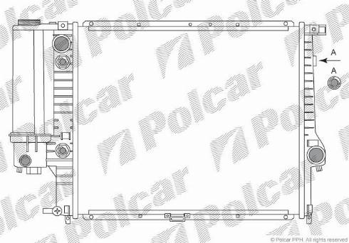 Polcar 201408A1 - Радиатор, охлаждане на двигателя vvparts.bg