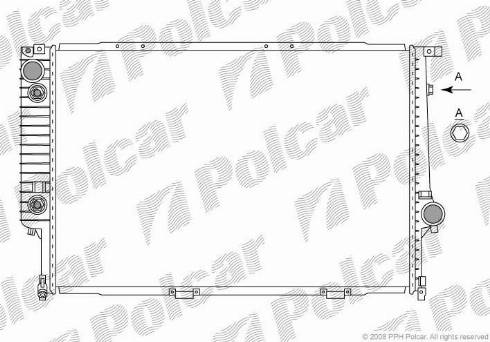 Polcar 2015089X - Радиатор, охлаждане на двигателя vvparts.bg