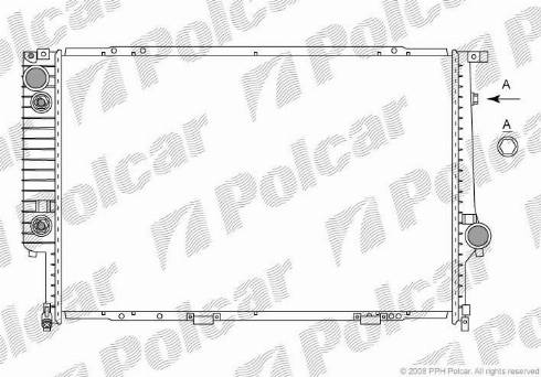 Polcar 201508-9 - Радиатор, охлаждане на двигателя vvparts.bg