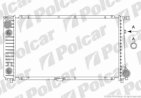 Polcar 201508-4 - Радиатор, охлаждане на двигателя vvparts.bg