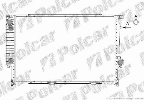 Polcar 201508-0 - Радиатор, охлаждане на двигателя vvparts.bg