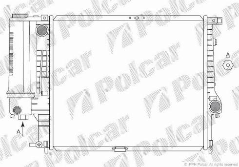 Polcar 201508-2 - Радиатор, охлаждане на двигателя vvparts.bg