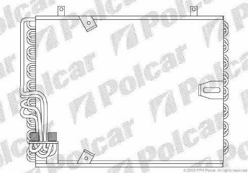 Polcar 2015K8A2 - Кондензатор, климатизация vvparts.bg