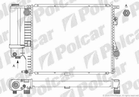 Polcar 2016083X - Радиатор, охлаждане на двигателя vvparts.bg