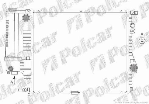 Polcar 201608-3 - Радиатор, охлаждане на двигателя vvparts.bg