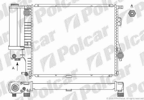 Polcar 2016082X - Радиатор, охлаждане на двигателя vvparts.bg