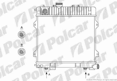 Polcar 201308-4 - Радиатор, охлаждане на двигателя vvparts.bg