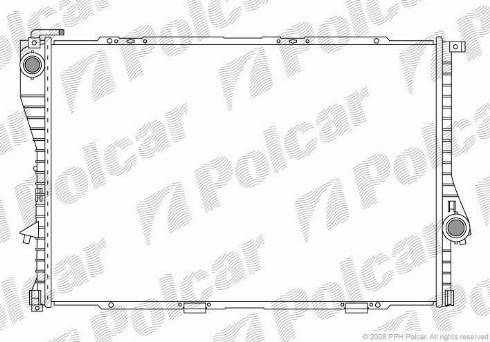 Polcar 202208-1 - Радиатор, охлаждане на двигателя vvparts.bg