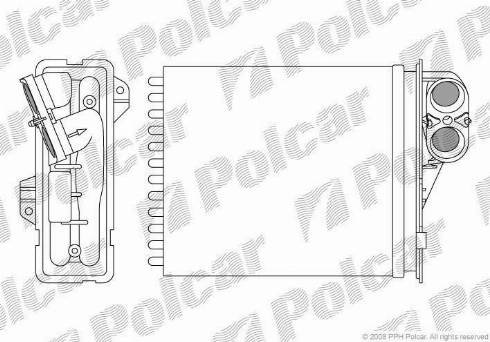 Polcar 2800N8-1 - Топлообменник, отопление на вътрешното пространство vvparts.bg