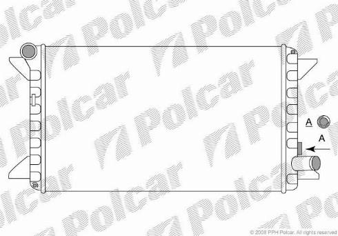 Polcar 2390087X - Радиатор, охлаждане на двигателя vvparts.bg