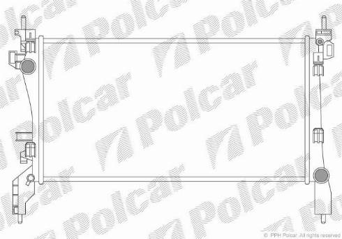 Polcar 239108-2 - Радиатор, охлаждане на двигателя vvparts.bg