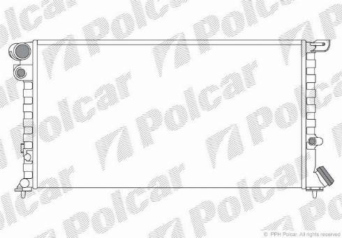 Polcar 2350084X - Радиатор, охлаждане на двигателя vvparts.bg