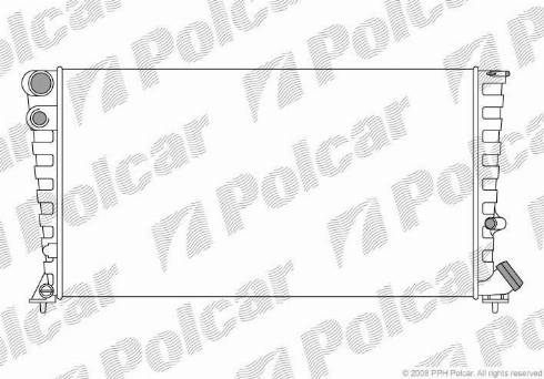 Polcar 235008-4 - Радиатор, охлаждане на двигателя vvparts.bg