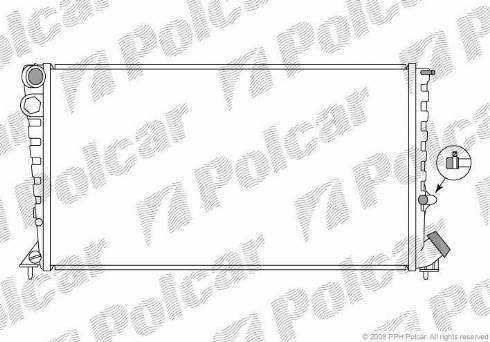 Polcar 235008-6 - Радиатор, охлаждане на двигателя vvparts.bg