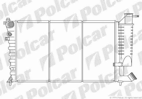 Polcar 2350080X - Радиатор, охлаждане на двигателя vvparts.bg