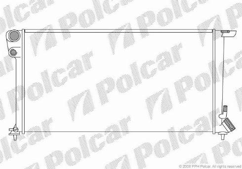 Polcar 2350088X - Радиатор, охлаждане на двигателя vvparts.bg