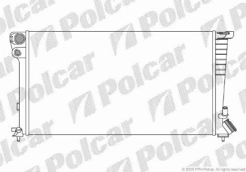 Polcar 235008-8 - Радиатор, охлаждане на двигателя vvparts.bg