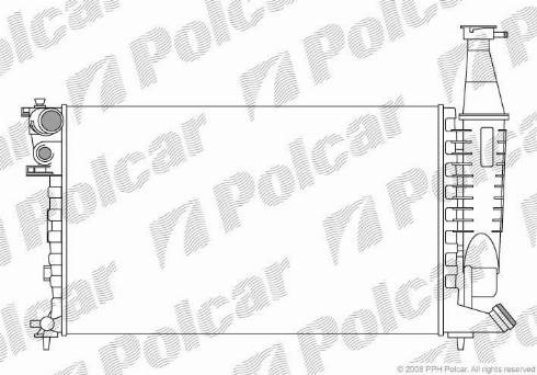 Polcar 235008-2 - Радиатор, охлаждане на двигателя vvparts.bg