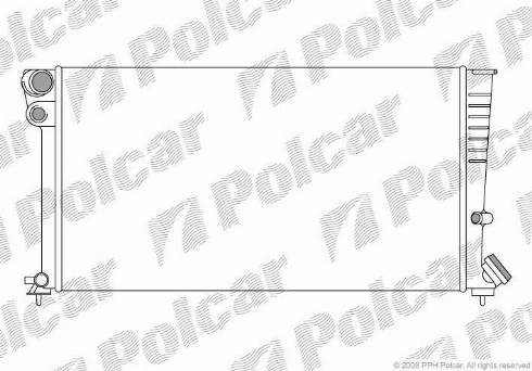 Polcar 235008A4 - Радиатор, охлаждане на двигателя vvparts.bg