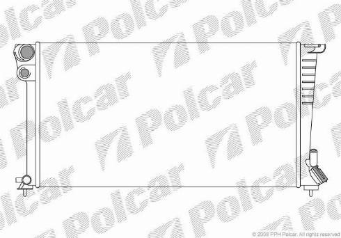 Polcar 235008A7 - Радиатор, охлаждане на двигателя vvparts.bg