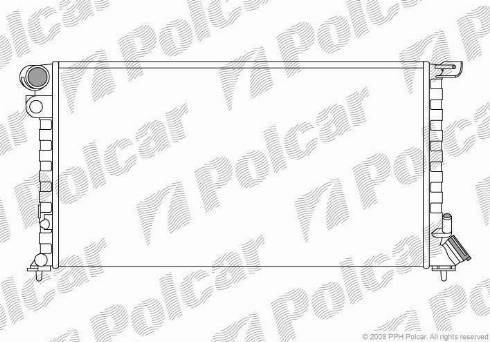 Polcar 235008-A - Радиатор, охлаждане на двигателя vvparts.bg