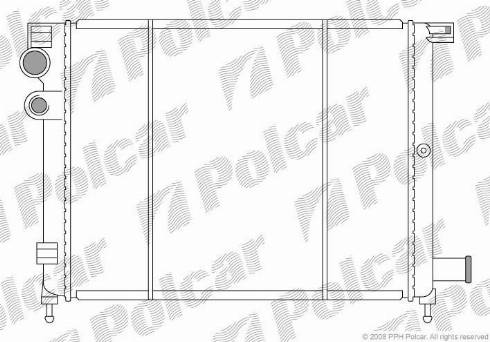 Polcar 2305083X - Радиатор, охлаждане на двигателя vvparts.bg