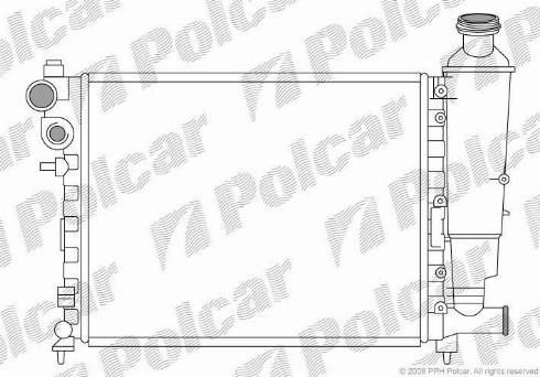 Polcar 230608-5 - Радиатор, охлаждане на двигателя vvparts.bg