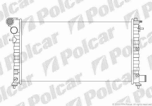 Polcar 230608-3 - Радиатор, охлаждане на двигателя vvparts.bg