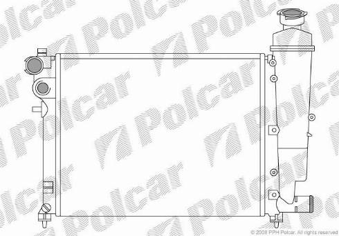 Polcar 230608A1 - Радиатор, охлаждане на двигателя vvparts.bg