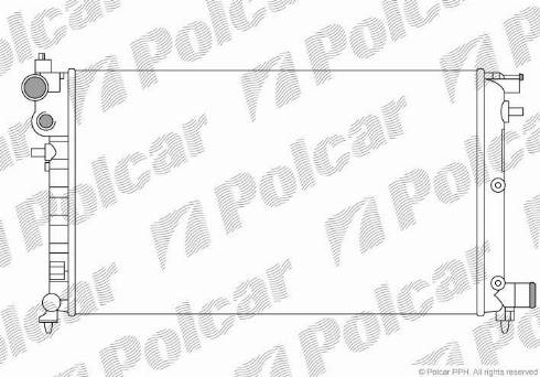 Polcar 230608B3 - Радиатор, охлаждане на двигателя vvparts.bg