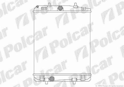 Polcar 230108-4 - Радиатор, охлаждане на двигателя vvparts.bg