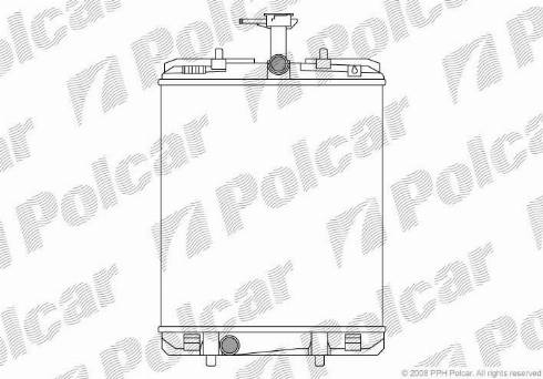 Polcar 2301083X - Радиатор, охлаждане на двигателя vvparts.bg