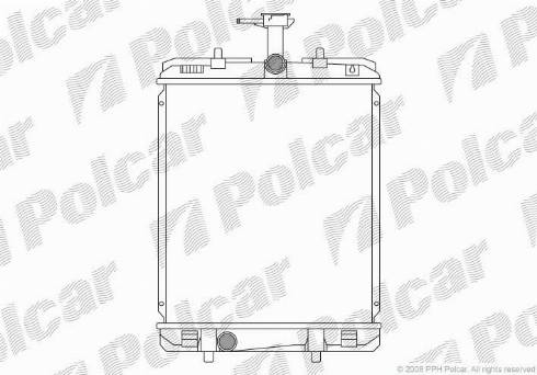 Polcar 2301082K - Радиатор, охлаждане на двигателя vvparts.bg