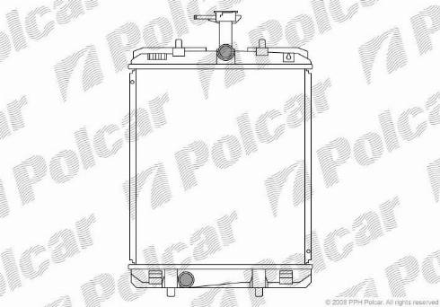 Polcar 2301082X - Радиатор, охлаждане на двигателя vvparts.bg