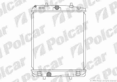 Polcar 230108A1 - Радиатор, охлаждане на двигателя vvparts.bg