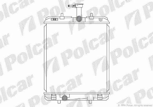 Polcar 230108A2 - Радиатор, охлаждане на двигателя vvparts.bg