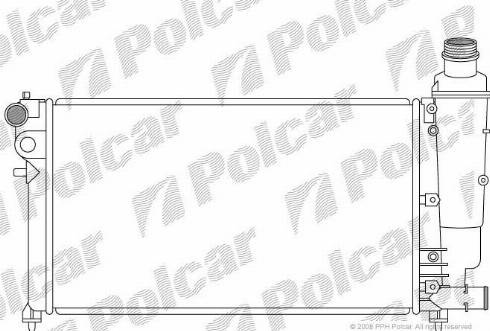 Polcar 2307081X - Радиатор, охлаждане на двигателя vvparts.bg